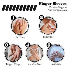 10 Pcs Finger Sleeves Finger Compression Protectors Elastic Finger Covers