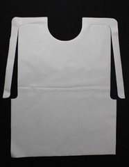 100 Pack Disposable Plastic Adult Bibs Adult, White