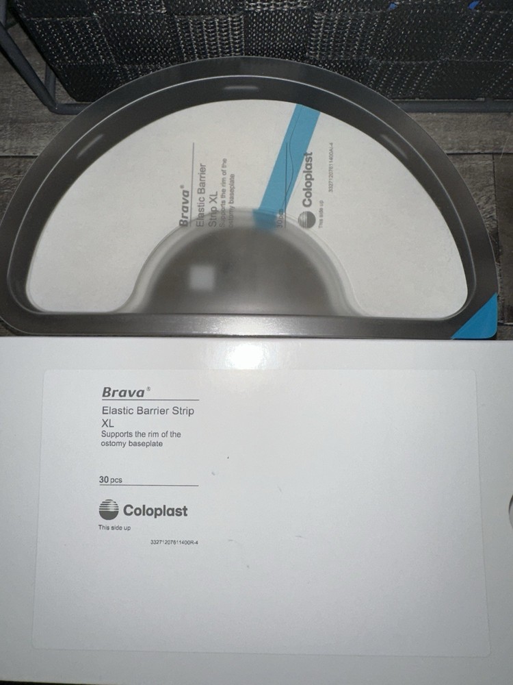 30ct Coloplast Brava Elastic Barrier Strips XL 12076 Exp 2028 Ostomy New w/Box