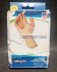 Sport Aid Wrist Support Slip-on LARGE Right or Left LATEX FREE -NEW- Damaged Box