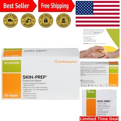 Smith & Nephew Skin-Prep Protective Barrier Wipes – 50 Count for Sensitive Skin