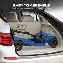 4 Wheels Foldable Mobility Scooter 20 Miles 330bs Capacity 5 MPH w/ LED Light