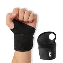 Wrist Brace Adjustable Support Hand Strap 1 Count (Pack of 1), Black