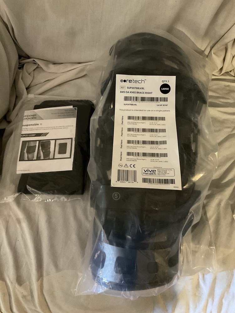 Coretech 845 OA Knee Brace Right Knee Large Size w/ Adjustable Comfort Sleeve NW