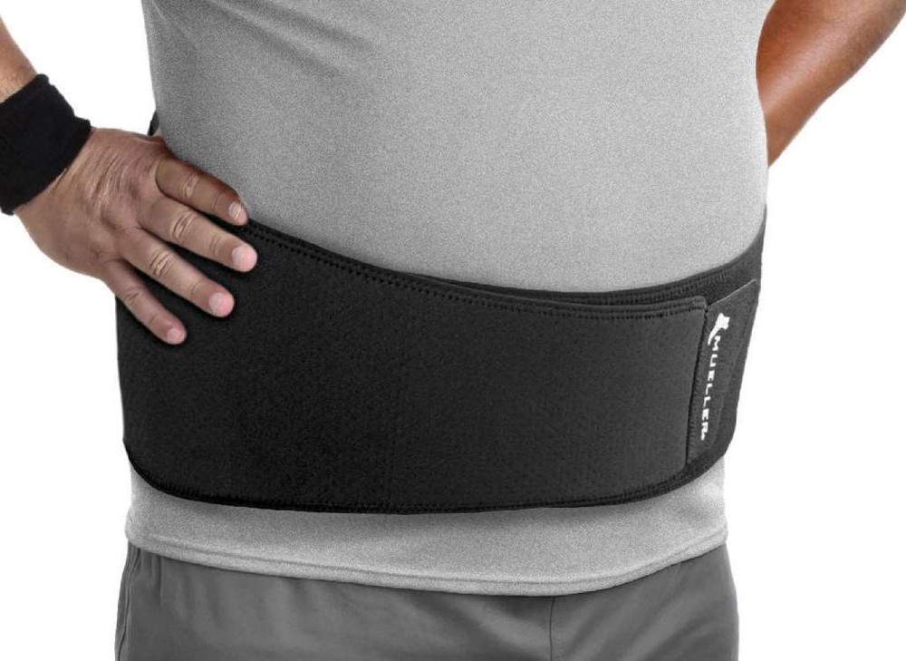 MLR Sports Medicine Adjustable Back Support, Back Belt, For Men and Women, Black