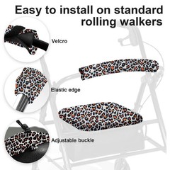 SPRING SEAON Rollator Walker Seat and Backrest Covers Set – Medium, Leopard