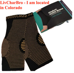 2 PCS Large Modvel Foot & Ankle Brace Socks Sprained Ankle Compression Sleeve