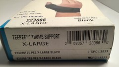 Med Spec Tee Pee Thumb Support Protector Size X-Large Black 223086 Left & Right