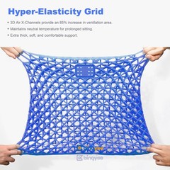Gel Seat Cushion 1.8 Inch Thick Seating Pad Orthopedic Chair Pressure Relief