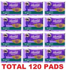 120 x ALWAYS ACTIVE PADS DISCREET 5 IN 1 NORMAL BRAND NEW (12 x PK10)