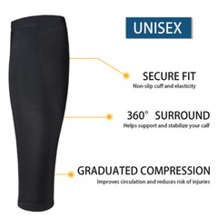 2x Calf Sleeves Leg Support Compression Socks Running Shin Splint Varicose Vein