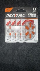 Rayovac Hearing Aid Batteries Size 13 Zinc Air 24 batteries 1.5 V Exp 11/2028