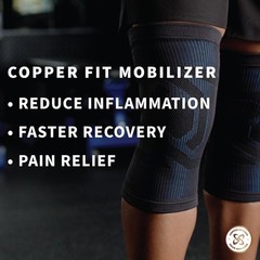 Copper Fit Mobilizer Knee Sleeve ProSeries L XL Removable Side Stabilizers Pain