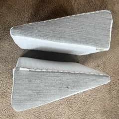 2 Brentwood Home Wedge Pillows 10” – Gray 24x24x10 Medium Firm