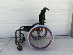Ki Mobility Rogue Rigid wheelchair OFF ROAD WHEELS.