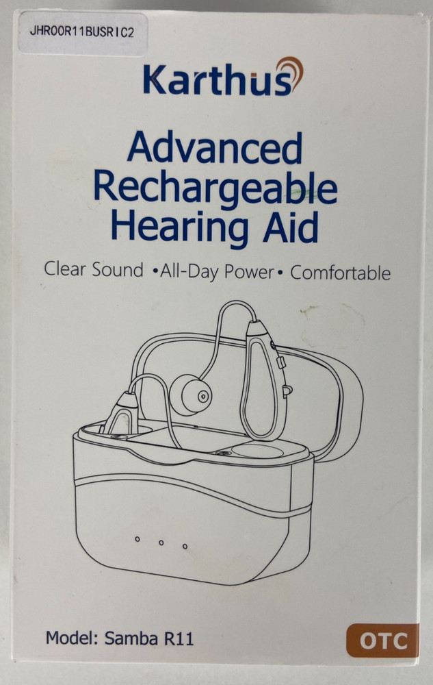 Karthus Advanced Rechargeable Hearing Aid Samba R11 Black/White – Beige OTC