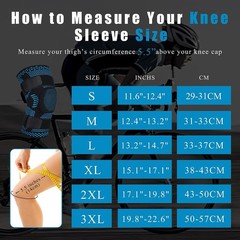 Knee Brace Support Compression Sleeve Adjustable Non Slip Gym Running Men Women