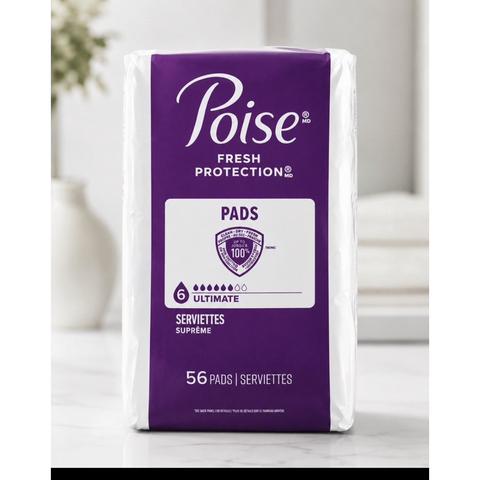 Poise Fresh Protection Ultimate Incontinence Pads Ultimate Absorbency 56 Count
