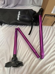REHAND Adjustable Folding Walking Cane T-Grip Self-Standing Purple