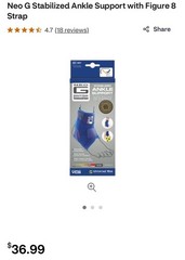Neo G Ankle Support Universal Size Adjustable Compression Strap
