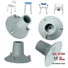 Shower Chair Replacement Feet 4-Pack: 28.6cm Non-Slip Suction 1-1/8” I.D Grey