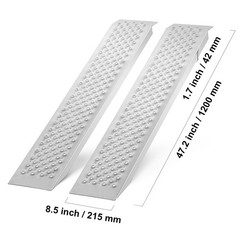 Portable Loading Ramps, 2 Pcs 47.2 x 8.5 in, Durable Aluminum Shed Ramp Set