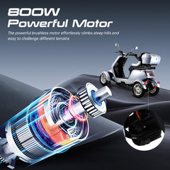 800W 4-Wheel Mobility Scooter for Seniors 15MPH 31Mi 440LBS Full LED Lighting