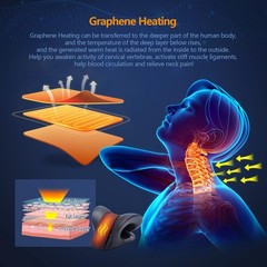 Neck Stretcher Heated for Pain Relief Cervical Traction Device Pillow Graphene