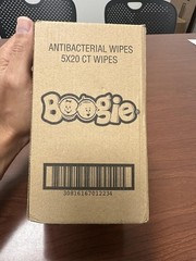 Boogie Antibacterial Hand Wipes 100pk, Aloe, Alcohol-Free, Hypoallergenic