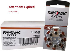 Rayovac Size 312 Extra Advanced Hearing Batteries – 80 Batteries EXPIRED 2024!