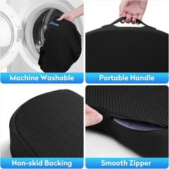 Portable Ergonomic Memory Foam Cushion with U-Shape Cutout for All-Day Support