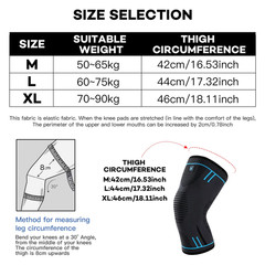 1 Pcs Compression Knee Support Sleeve Elastic Breathable Knee Pads Brace Springs