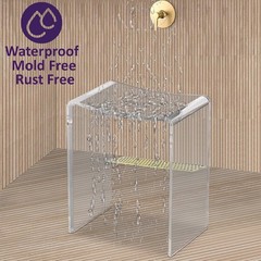 Acrylic Shower Bench for Inside Shower Stool – Non Slip – 300 lbs – 17″ H – I…