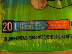 Prevail Pre-Fit Daily Underwear Lot of 4 (80 Count) L/G Men Or Woman Odor Guard