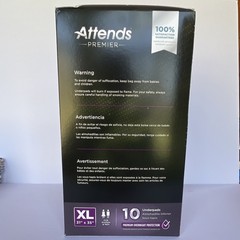 Attends Premier Underpads XL Overnight Absorbency, Dry-Lock Core, 31×35, 10 Pack