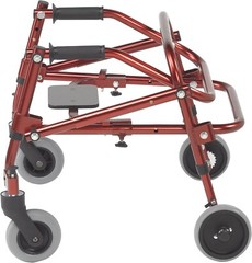 Nimbo 2G Lightweight Posterior Walker with Seat, Castle Red, Small