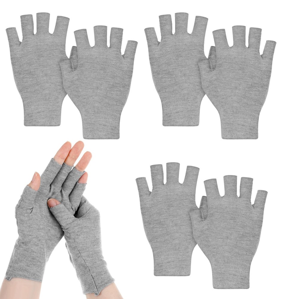 FRCTLNKG 3 Pairs Bamboo Compression Gloves, Bamboo Arthritis Gloves with Ligh…