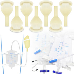 Latex Condom Catheter External Self-Sealing Set, Thick Tube,500ml Leg Bag *1, 20