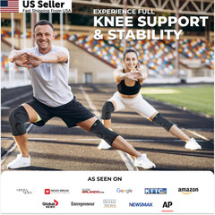 2-Pack Compression Knee Brace Support Sleeve for Meniscus ACL Arthritis Pain USA