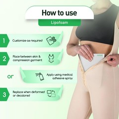 Lipo Foam Pads 3 Pack – Compression Ab Board for Tummy Tuck Recovery
