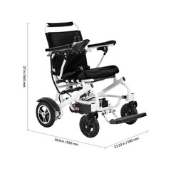Foldable Electric Wheelchair Mobility Power Wheelchair Aluminum Alloy 300lbs