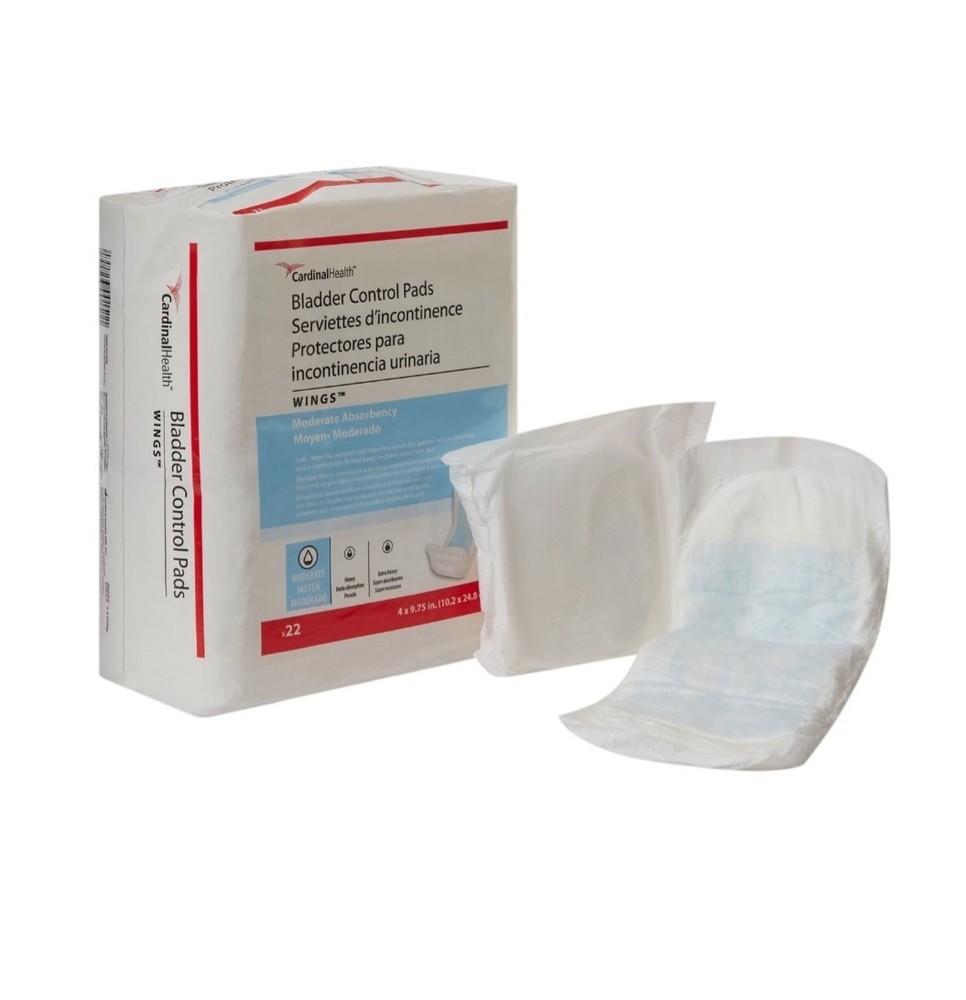 Cardinal Health Bladder Control Pads Wings 4″ x 975″ CA of 132