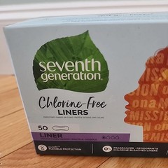 SEVENTH GENERATION Pantiliners Light Absorbency Chlorine Free LINERS 50 Count