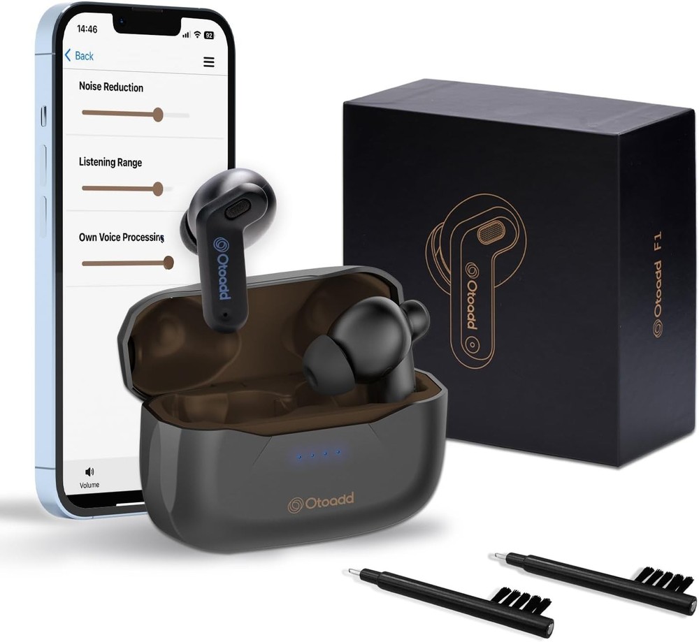 F1-P OTC Hearing Aids for Seniors, AI Noise Reduction, Easy App Control…
