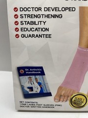 Dr. Arthritis Ladies Foot Sleeve Pink XL w/ Handbook Class 1 Medical Device New