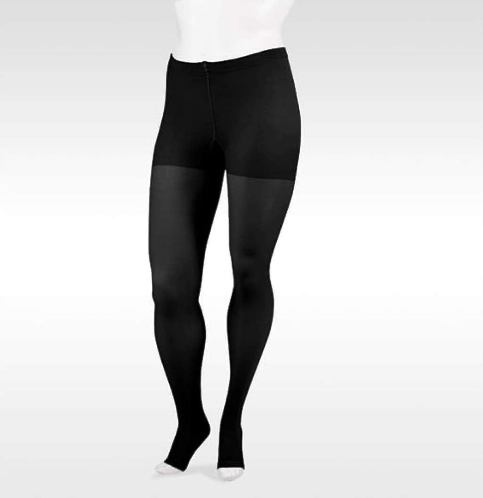 Juzo Soft 30-40mmHg, Pantyhose (Size: III) Black, Open Toe, Petite Length