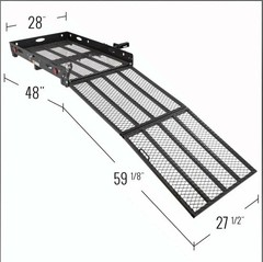 Silver Spring Folding Scooter Wheelchair Carrier w/ 59″ Ramp Steel 500 lb