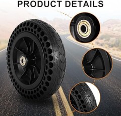 8″x 1.8″ Electric Wheelchair Front Casters – 8 Inch Honeycomb Solid Tire Whee…