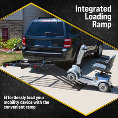 Titan Ramps 332100 Scooter Wheelchair Carrier w/ Ramp 400 lb Hitch Mount