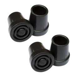 Walking Cane Tips 4 Pack Set, No-Slip Cane of Black Rubber Tips 19mm Heavy-Duty